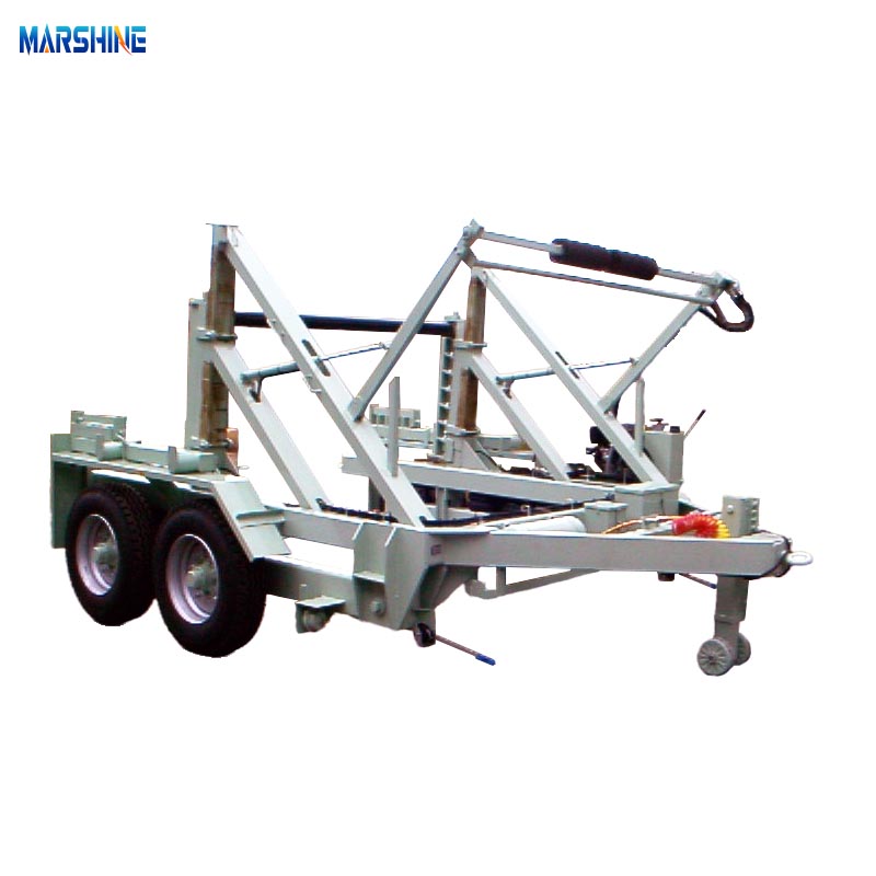Hydraulisk betjent dobbeltakslet MAR-CD-500 kabeltromletrailer