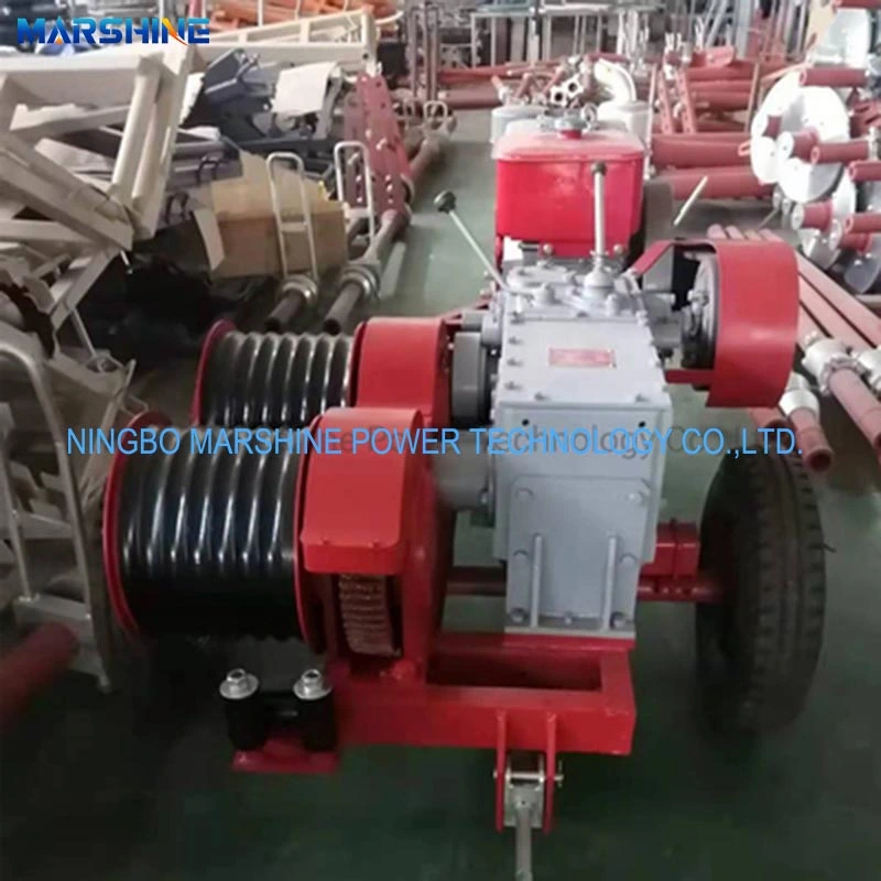 Diesel Engine Cable Pulling Winch Machine 5t